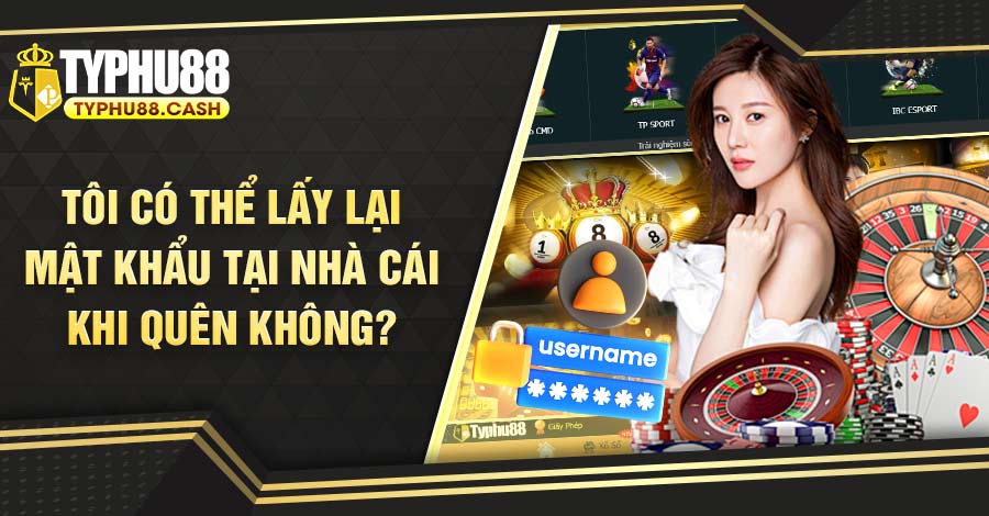 Quy trình lấy lại mật khẩu tài khoản game Typhu88